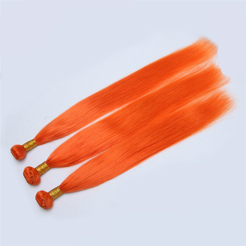 Color Human Hair Curtain Orange Hair Color Human Hair Curtain Orange Hair